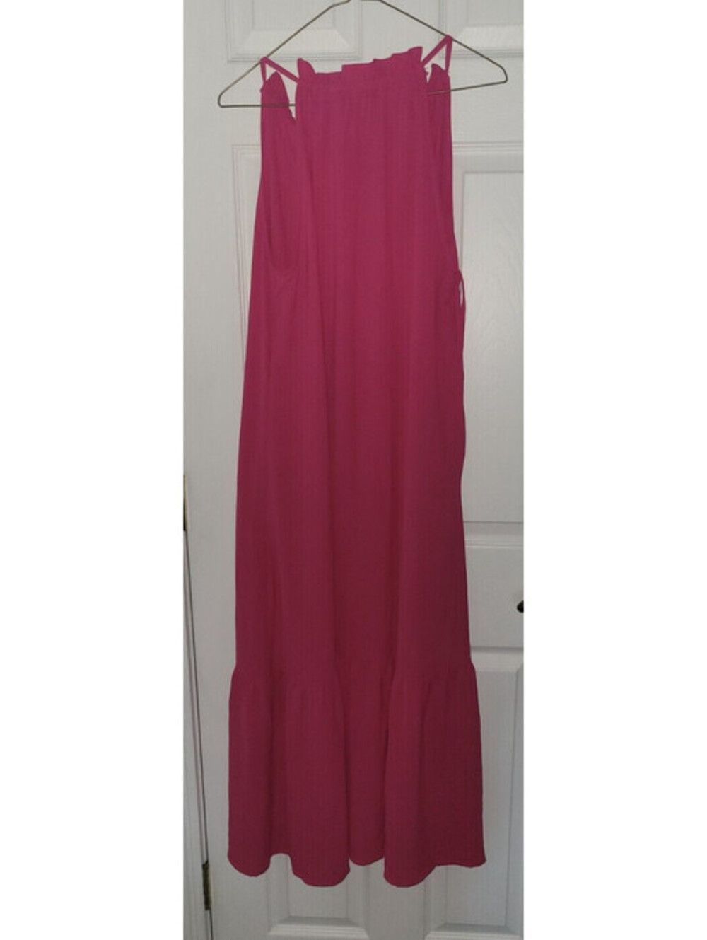 Emma And Michele Women Size Large Maxi Dress Pink Flowy Sleeveless